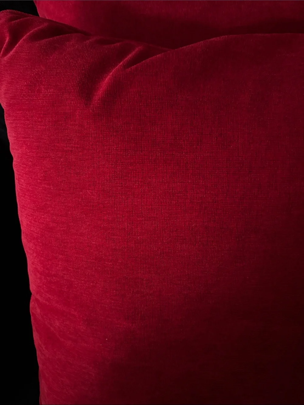 red throw pillows featuring a textured, woven chenille fabric, soft 24 inch